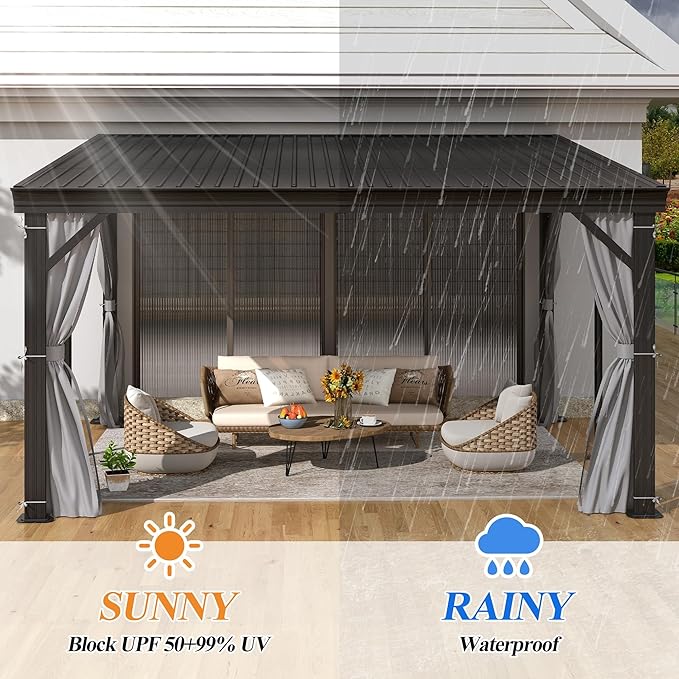 All-weather metal frame stability